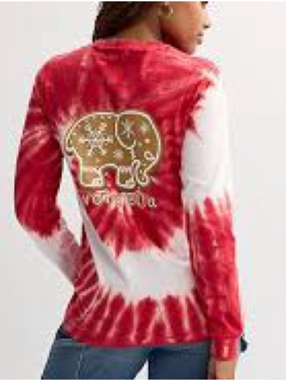 Ivory Ella crewneck tie dye sweatshirt gingerbread elephant graphic SMALL NWT